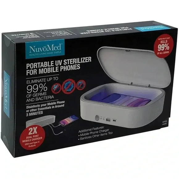 NIB NuvoMed Portable Cell Phone UV Sterilizer NEW - Picture 1 of 6